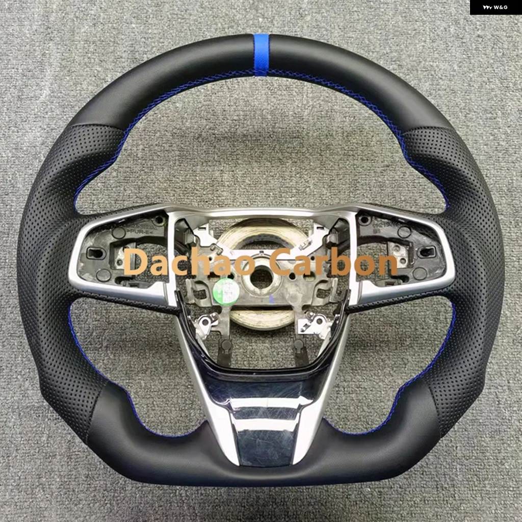 並行輸入品 レッドフレーク カーボン ステアリングホイール ホンダ シビック 10代目 タイプR FK8 2016-2021 レザー スタイルの画像