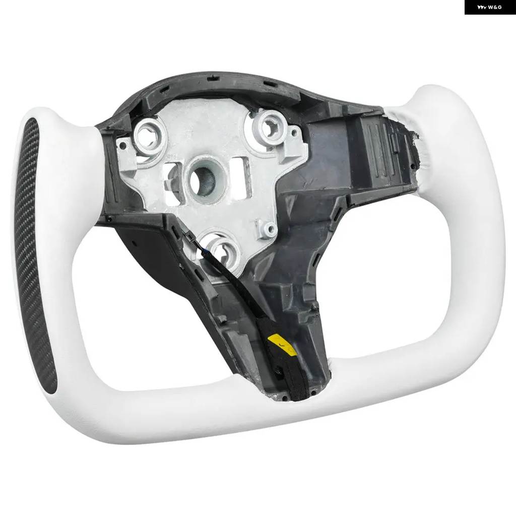 並行輸入品 ヨーク ステアリングホイール テスラ モデル3 モデルY 2017-2023 ヒーター機能 レーシング ステアリングホイール カーの画像
