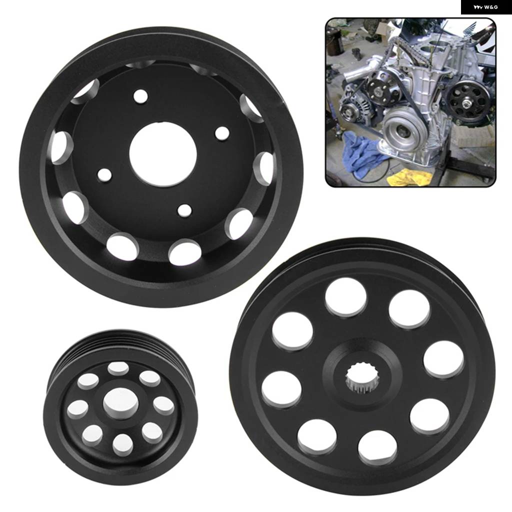 並行輸入品 軽量ウォーター ポンプ パワーステアリング オルタネーター プーリー 日産 シルビア S14 S15 SR20DET 1989-1998_3