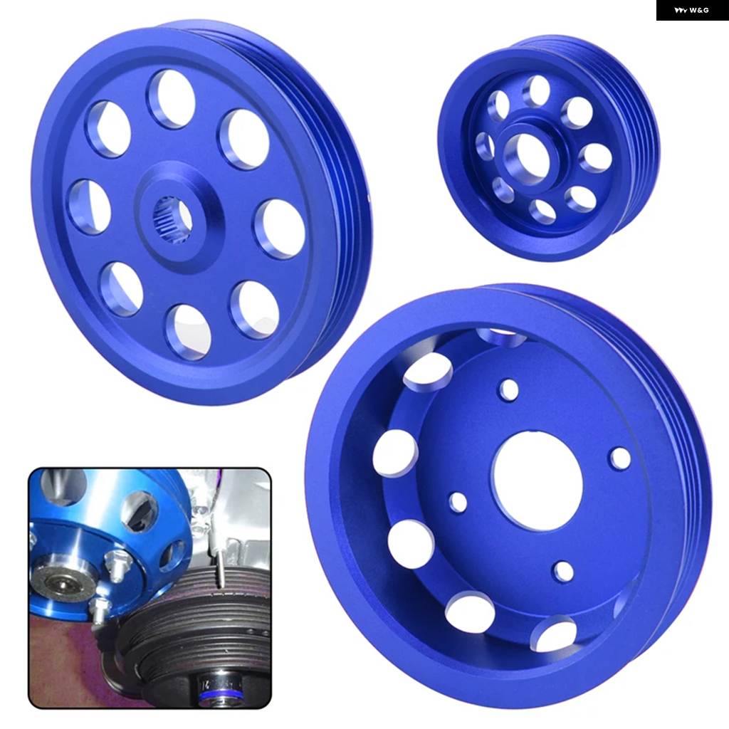 並行輸入品 軽量ウォーター ポンプ パワーステアリング オルタネーター プーリー 日産 シルビア S14 S15 SR20DET 1989-1998_2