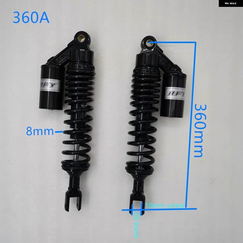 並行輸入品 8MM スプリング 360MM バイクショック アブソーバー ホンダ CB900F CB1100F CBX1000 ヤマハ カワサキ クロームの画像