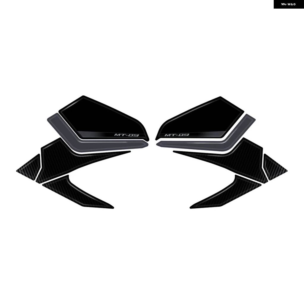 並行輸入品 MT-09 2024年式用 バイク 防水 ステッカー サイド パッド ステッカー キット 3D樹脂 ステッカーの画像