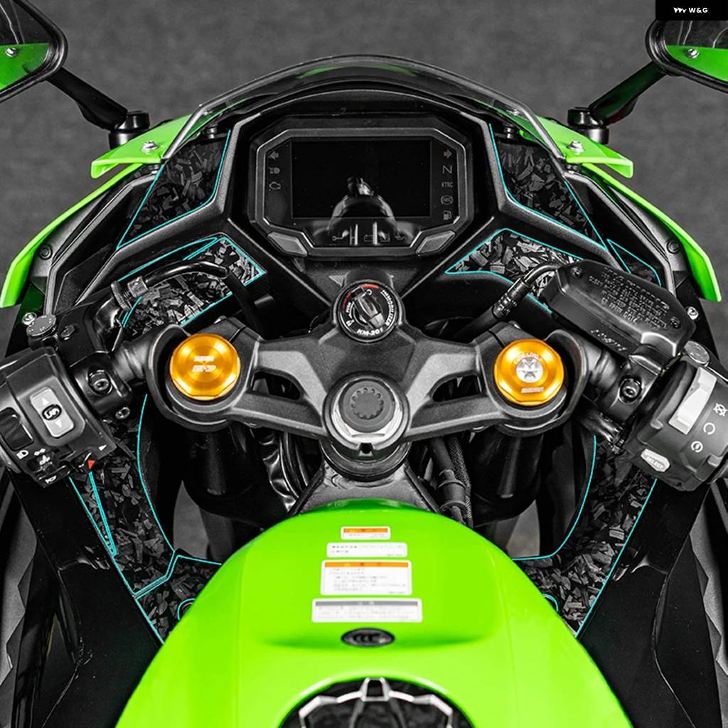 並行輸入品 カワサキ ZX4R ZX4RR バイク カーボン ステッカー 装飾