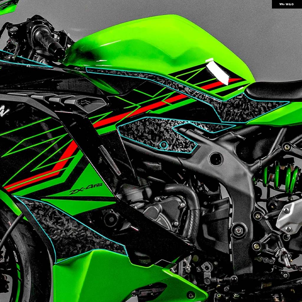 並行輸入品 カワサキ ZX4R ZX4RR バイク カーボン ステッカー 装飾