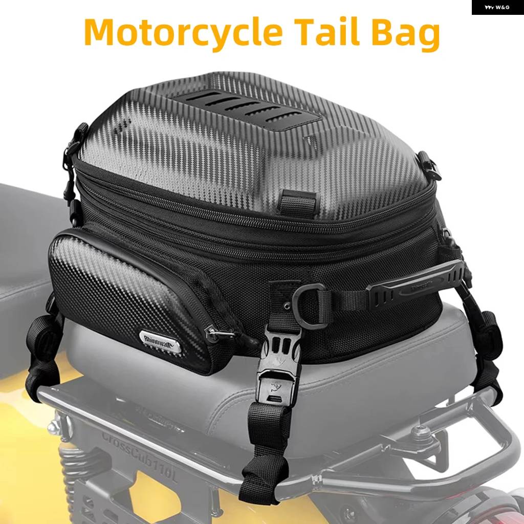 並行輸入品 バイク バックシートバッグ 防水 バイク テールバッグ 12L-18L 可能ハードシェル モト トランク ツーリング_1