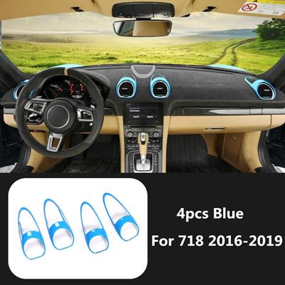 ポルシェ 718 ケイマン ボクスター用 4本 カーボン プリントカーダッシュボード A / C アウトレットカバー | ブランド登録なし | 04