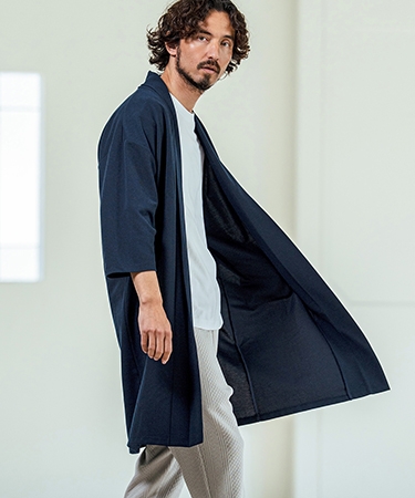Magine（マージン） 【】Mini Waffle Seven Sleeve Long Cardigan