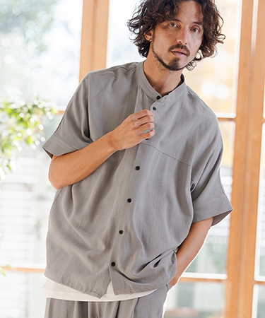 CAMBIO（カンビオ） 【】 Linen Rayon Dolman Sleeve Short Sleeve