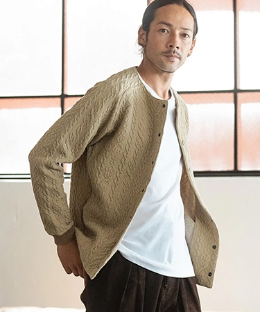 CAMBIO（カンビオ） 【】Japanese Fabricケーブルキルティングノー