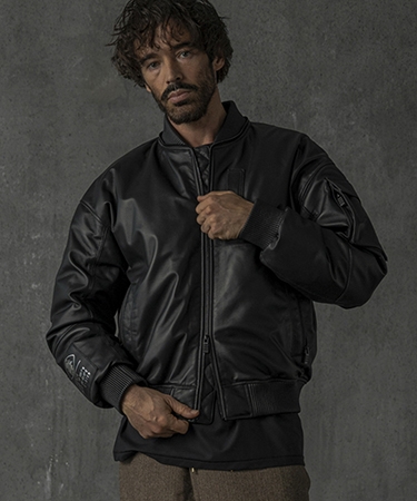 【C DIEM(カルペディエム)】Oversize Leather MA-1 レザージャケット(MSO-25102)の画像