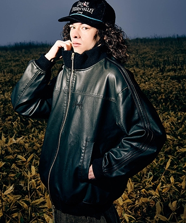 【glamb(グラム)】Synth Leather Track Jacket シンセレザートラックジャケット(GB0325-JKT10)の画像