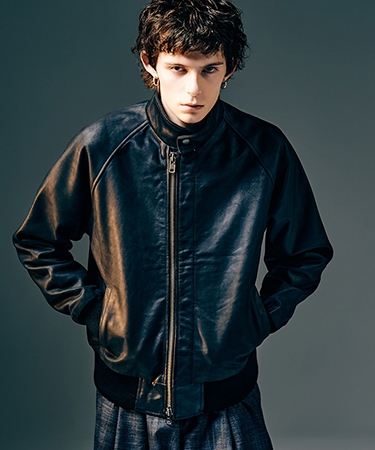 【glamb(グラム)】Leather Bomber Jacket レザーボマージャケット(GB0425-JKT04)の画像