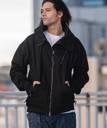 CAMBIO（カンビオ） 【】Stretch Twill Volume Stand Neck Jacket