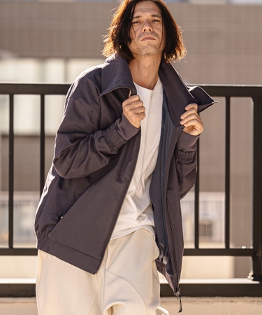CAMBIO（カンビオ） 【】Stretch Twill Volume Stand Neck Jacket