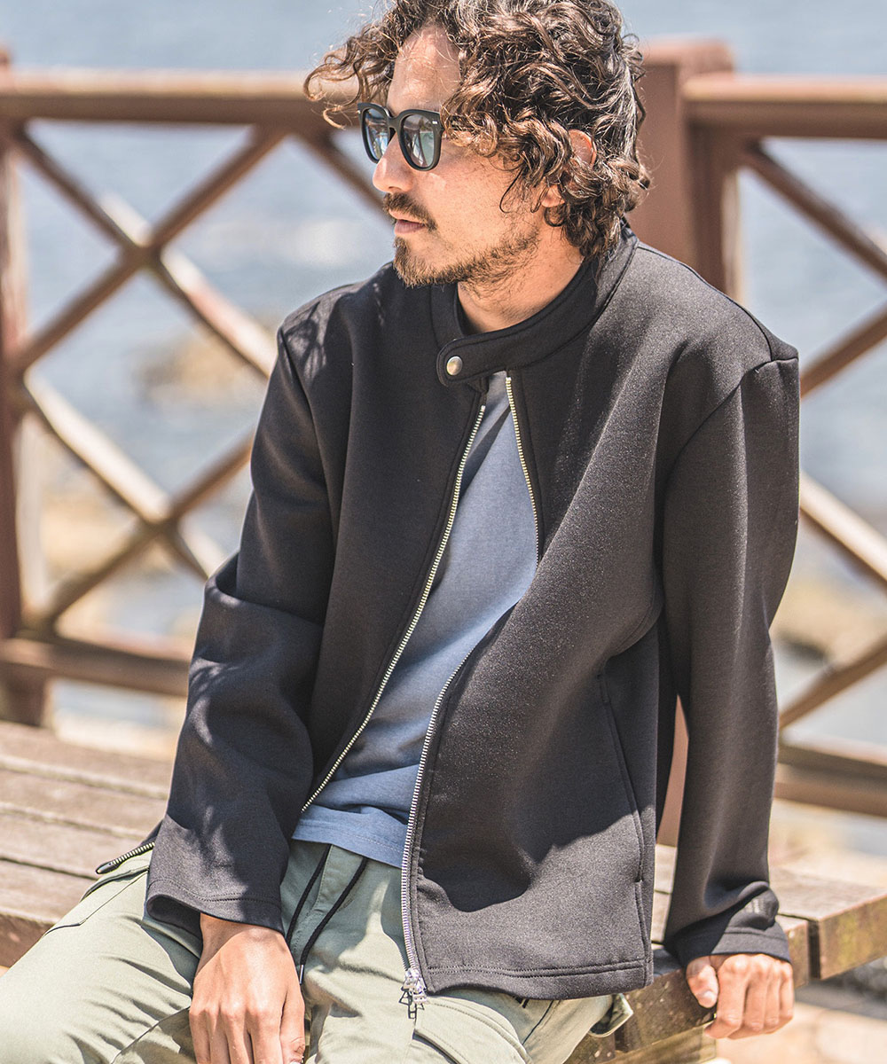 felkod(フィルコッド)】 Cardboard Knit Single Riders Jacket