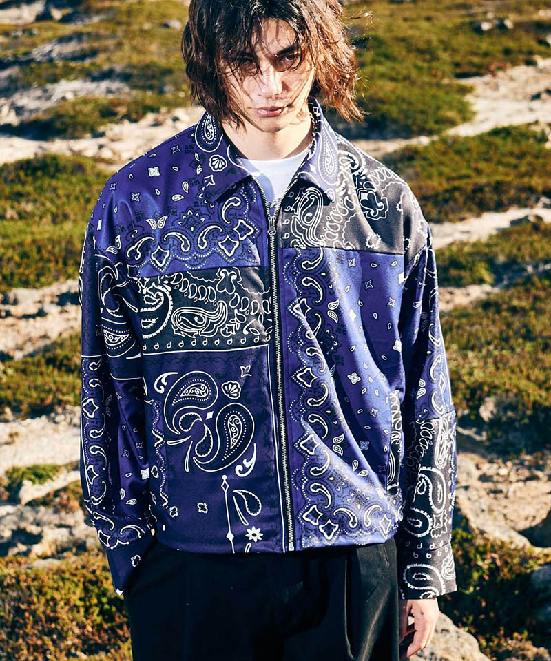 glamb(グラム)】Big Paisley Blouson ビッグペイズリーブルゾン(GB0123