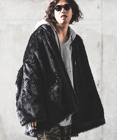 GLIM CLAP グリムクラップ　アウターボアコート GLIMCLAP 【GLIMCLAP(グリムクラップ)】Faux fur gown like