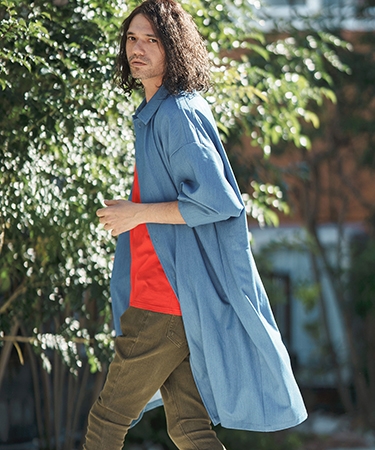 【CAMBIO(カンビオ)】TR Stretch Denim Shop Coat デニムショップコート(MIU-241-020)