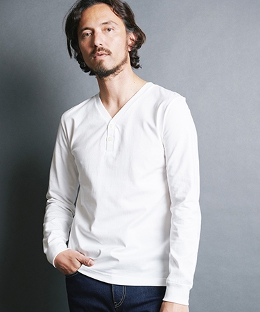 【Magine(マージン)】BD CTN V-N HENLY L-S ヘンリーネックカットソー(2512-011) | Magine | 01
