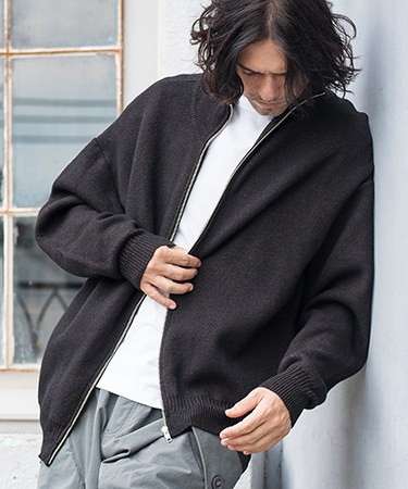   ドライバーズニット　ブラック　切り替え ドライバーズニット ブラック 切り替え Starting Over セーター ニット