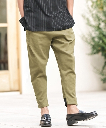 CAMBIO(カンビオ)】 KATSURAGI Stretch Hem Adjuster Tapered Pants 