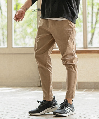 パンツ mp13939-バックリブダックサルエルテーパードパンツ メンズ