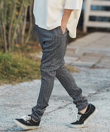 店舗良い CAMBIO 【CAMBIO(カンビオ)】Plaid Pants Cut Jodhpurs パンツ