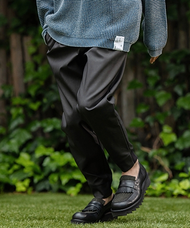 CAMBIO（カンビオ） 【】Vintage Like Synthetic Leather Rib Pants