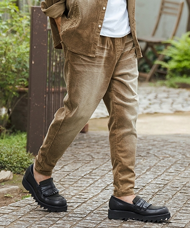 CAMBIO（カンビオ） 【】Vintage Like Stretch Corduroy Wide Tapered