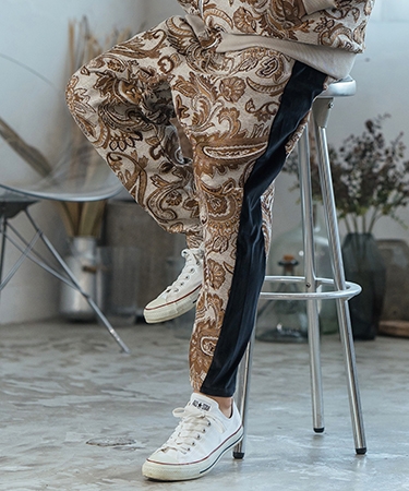 CAMBIO（カンビオ） 【】Gobelin Velour Combination Pants ゴブラン