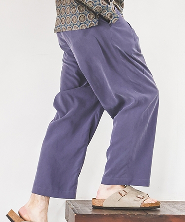 【MROLIVE(ミスターオリーブ)】T-R POWDER CLOTH -2TACK WIDE EASY PANTS イージーパンツ(M251130) | MR.OLIVE | 02