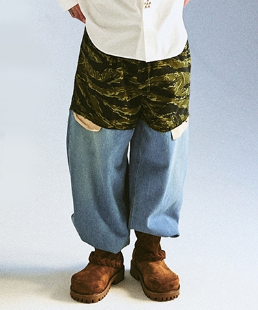 【DISCOVERED(ディスカバード)】LAYERED ARMY DENIM PANTS パンツ(DC-AW25-PT-06) | DISCOVERED | 02