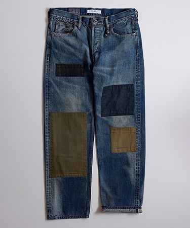 【美品】MINEDENIM 95-322-2 赤耳　膝クラッシュデニム L 人気 minedenim マインデニム（インチ：30インチ）の商品一覧 通販 - Yahoo