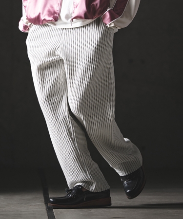 【GLIMCLAP(グリムクラップ)】Big Waffle Wide Straight Pants ワイドストレートパンツ(201-020-gls-cg) | GLIMCLAP | 03