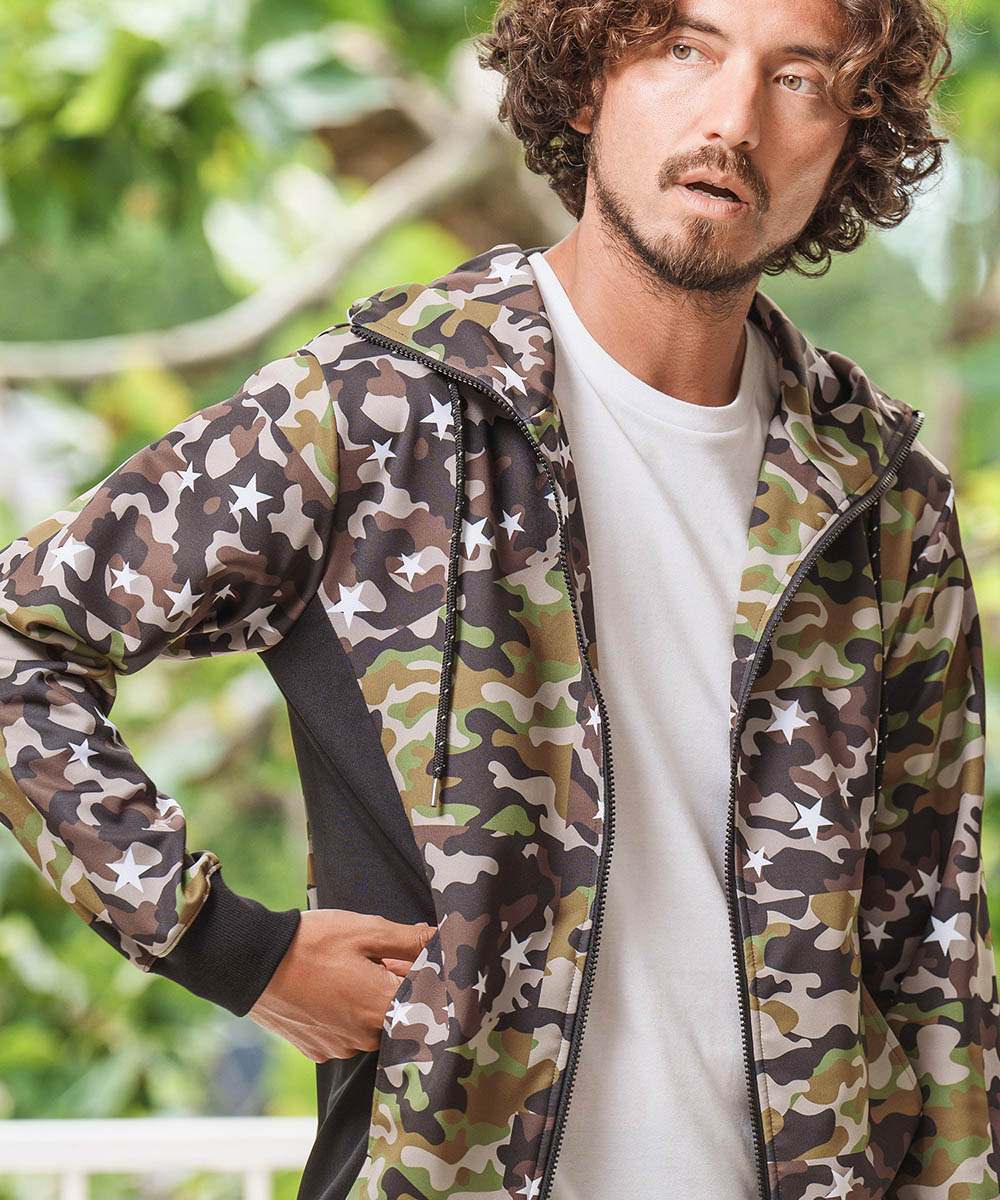 Magine(マージン)】CAMOFLAGE STAR ZIP UP PARKA パーカー(MGN-222-016