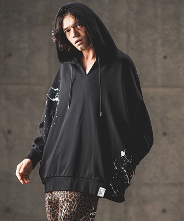 【GLIMCLAP(グリムクラップ)】Used processing oversized sweat hoodie パーカー(17-130-gla-ce) | GLIMCLAP | 01