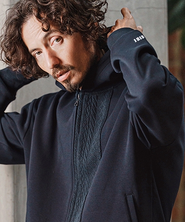 【felkod(フィルコッド)】Cable Knit Like Cardboard Knit Parka パーカー(F26S020) | felkod | 01