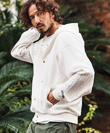 【felkod(フィルコッド)】Cable Knit Like Jacquard Knit sew Parka パーカー(F26S040) | felkod | 01