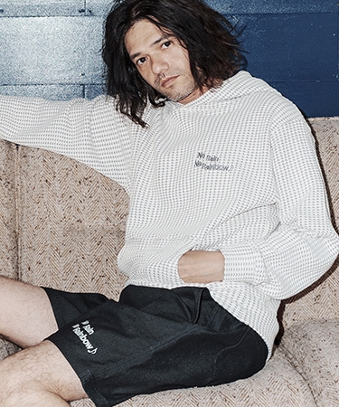 【No Rain No Rainbow(ノーレインノーレインボー)】waffle knit hoodie パーカー(NR26S-01) | No Rain No Rainbow | 01