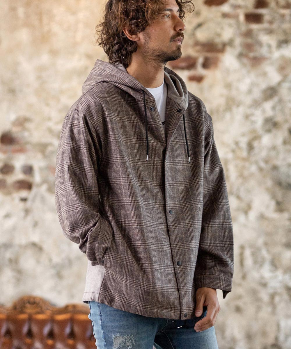 FACTOTUM(ファクトタム)】Classical Check Switch Hooded Shirts