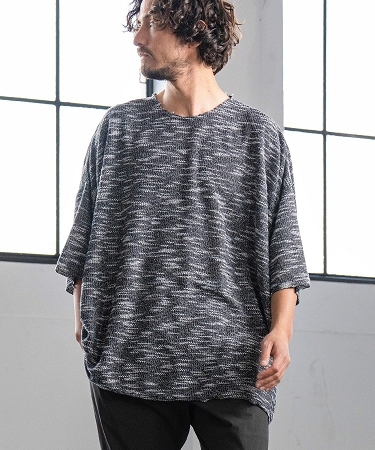 Magine(マージン)】SLUB CUT OFF LOOSE SHORT SLEEVE CUT SEW