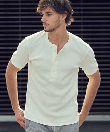 wjk 【wjk】 waffle henley ヘンリーネックカットソー(7974 wf17d