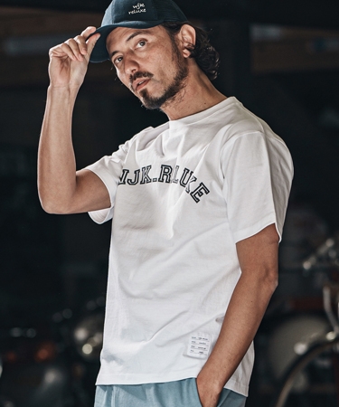 【wjk reluxe】college arch logo print short sleeve tee Tシャツ(WR25S-25) | wjk reluxe | 01