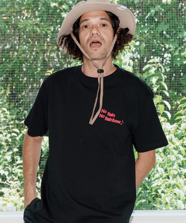【No Rain No Rainbow(ノーレインノーレインボー)】logo print T-shirt Tシャツ(NR25W-27) | No Rain No Rainbow | 03