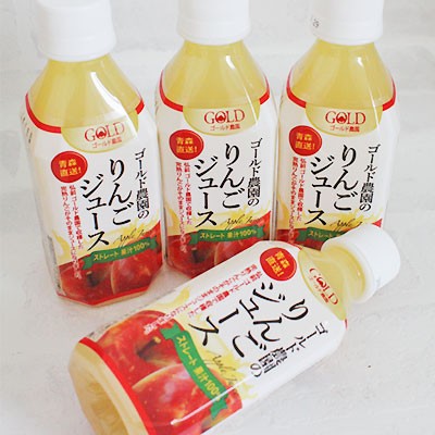 青森 りんごジュース 100% ストレートジュース【林檎園GOLD 280ml 4本 