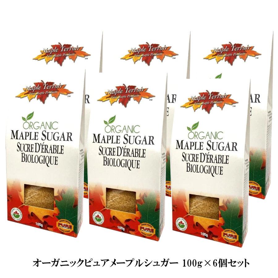 オーガニックメープルシュガー（顆粒） 100g 6箱セット カナダ土産