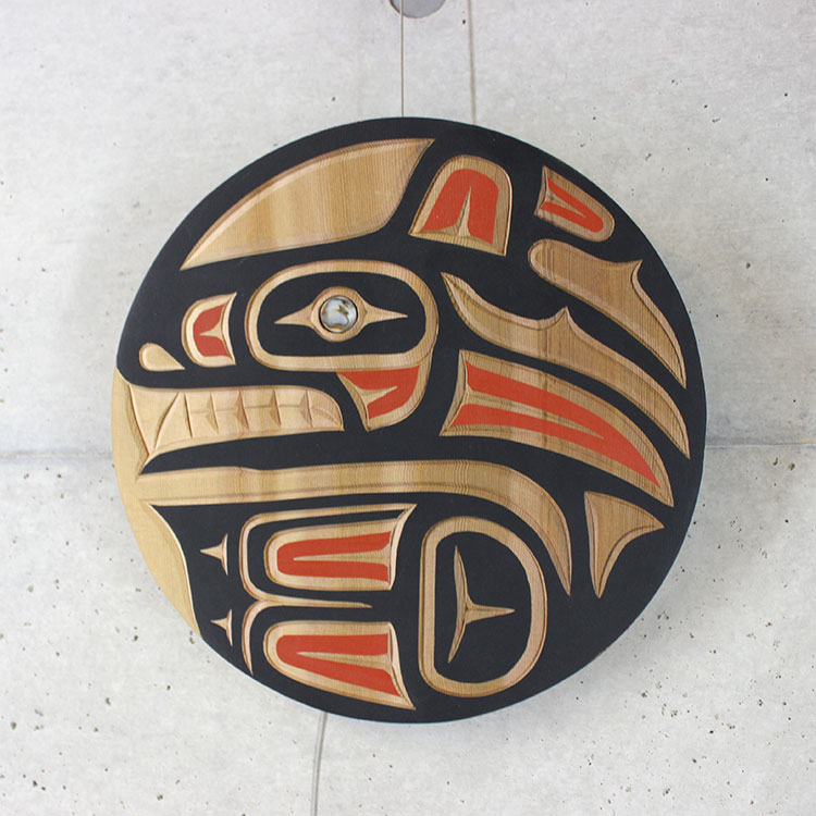 限定30％OFFカナダ先住民の手彫りカービンパネル（木製）② （全国どこでも送料無料） オブジェ