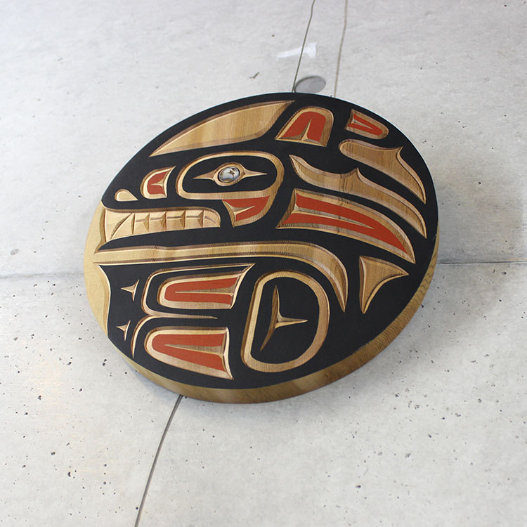 HOT在庫カナダ先住民の手彫りカービンパネル（木製）① （全国どこでも送料無料） オブジェ