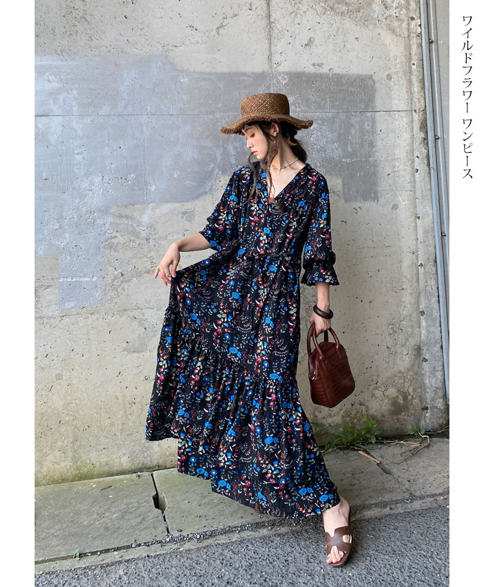 ☆フランス製☆GIVENCHY フラワーティアードワンピース ベルト