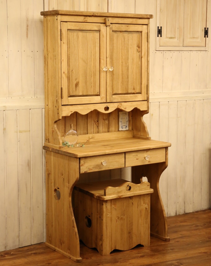 カントリー 3ミラー ドレッサー チェア付き オーダーメイド カントリー